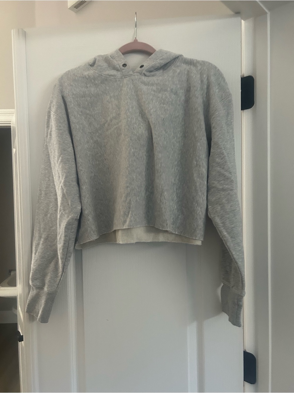 FP Movement by Free People Light Heather Gray Cropped Hoodie